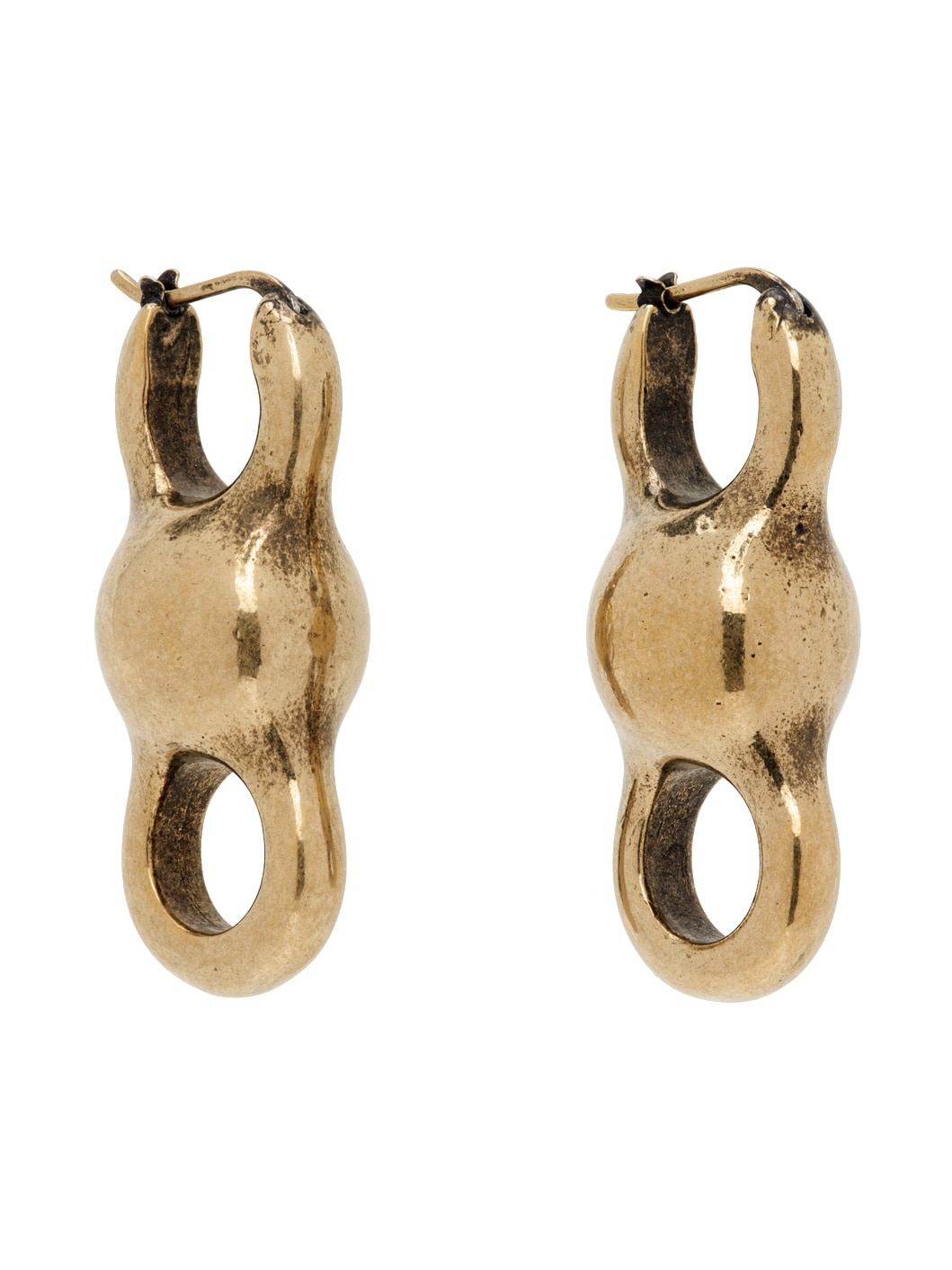 Gold Antiqued Earrings - 2