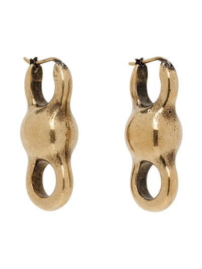 Acne Studios Gold Antiqued Earrings outlook