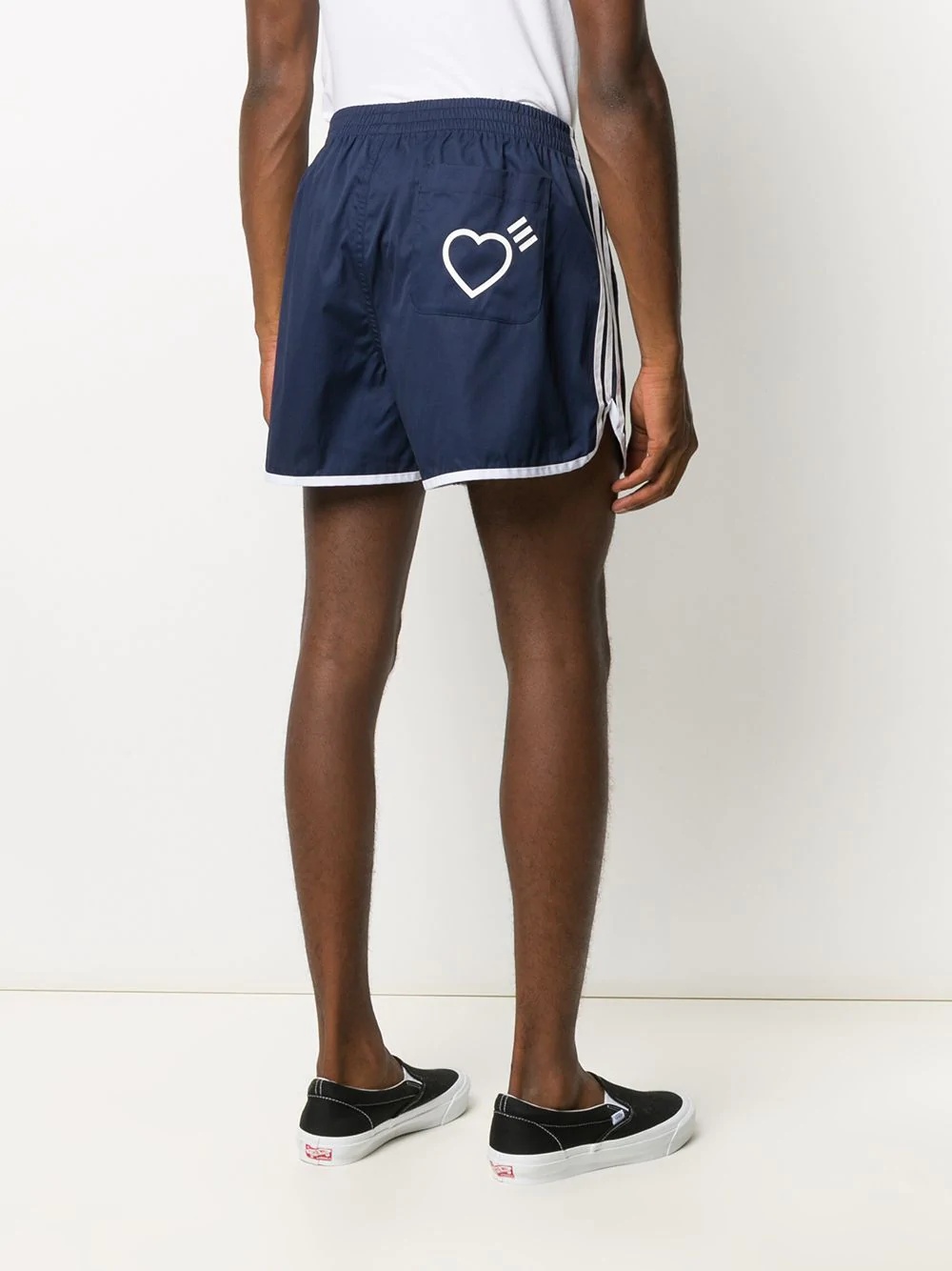 embroidered-motif track shorts - 4