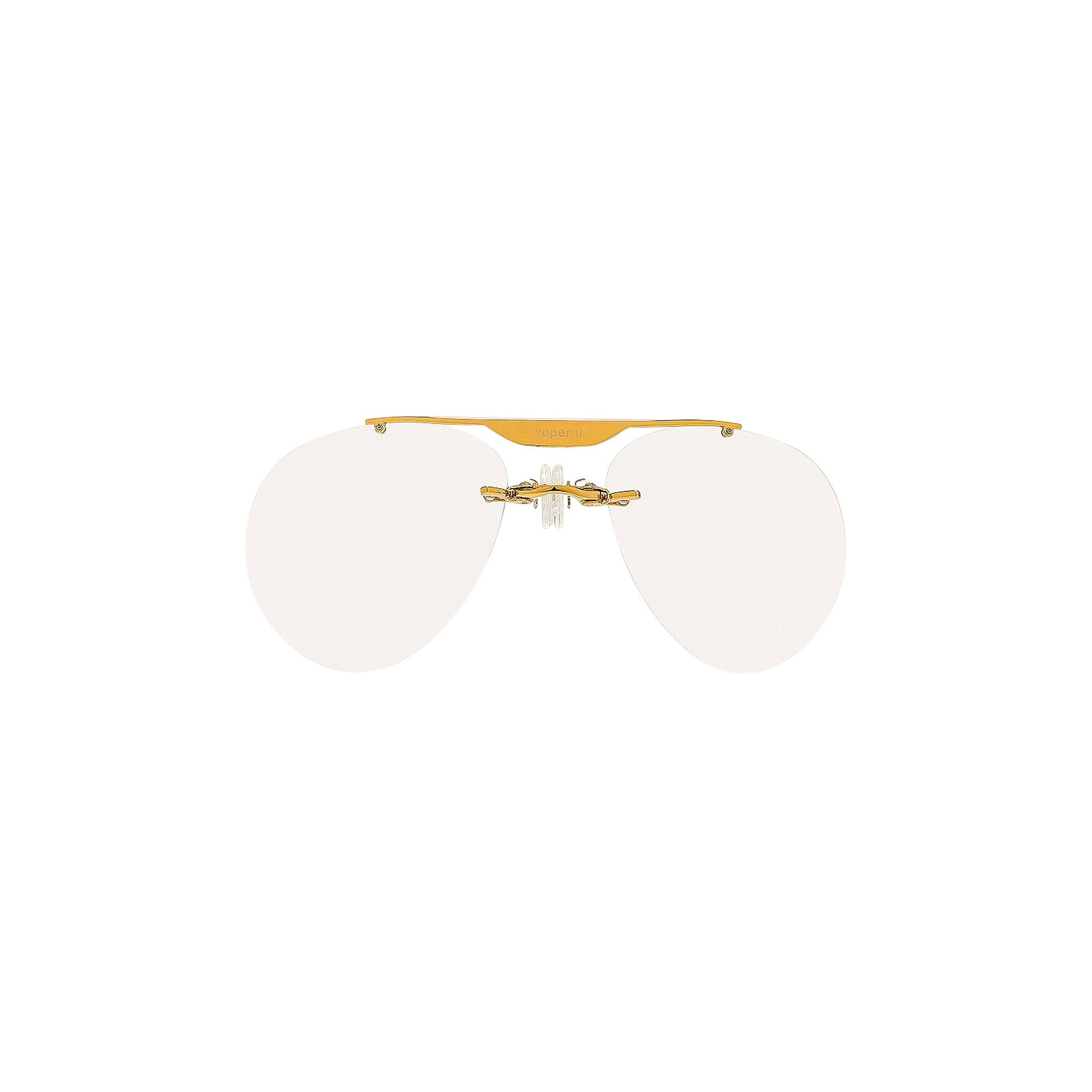 Coperni Clip On Aviator Sunglasses 'White' - 1