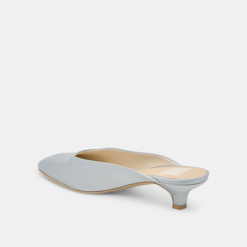 UMARA HEELS LIGHT BLUE SATIN 5