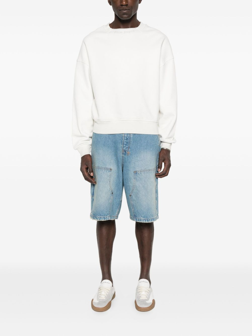 crew-neck cotton sweatshirt - 2
