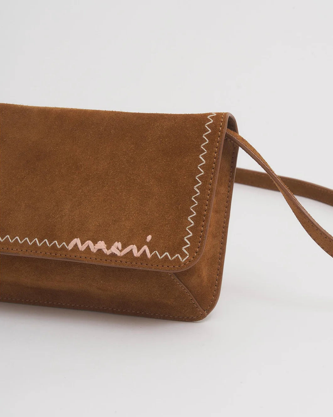 SUEDE SHOULDER BAG WITH MARNI MENDING - 4
