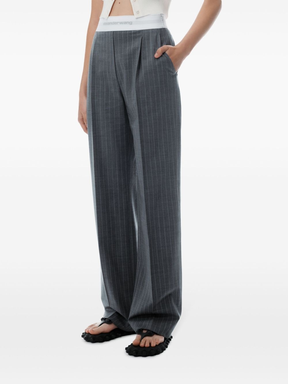 high-waisted pleated trousers - 4
