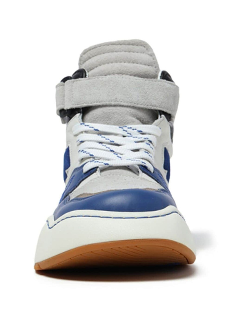 panelled touch-strap high-top sneakers 5