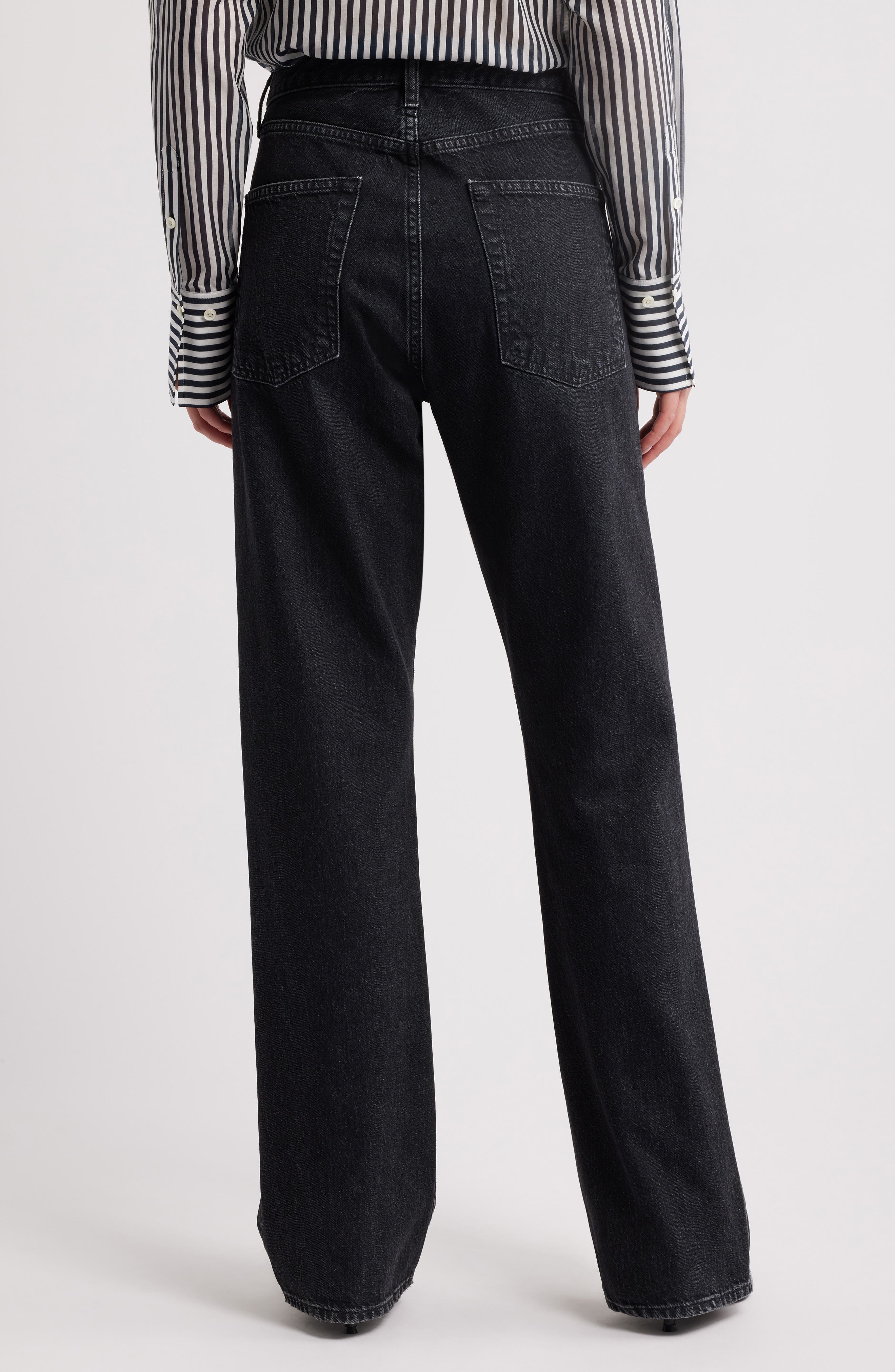 FRAME The Vertical High Waist Relaxed Straight Leg Jeans in Death Valley at Nordstrom - 2