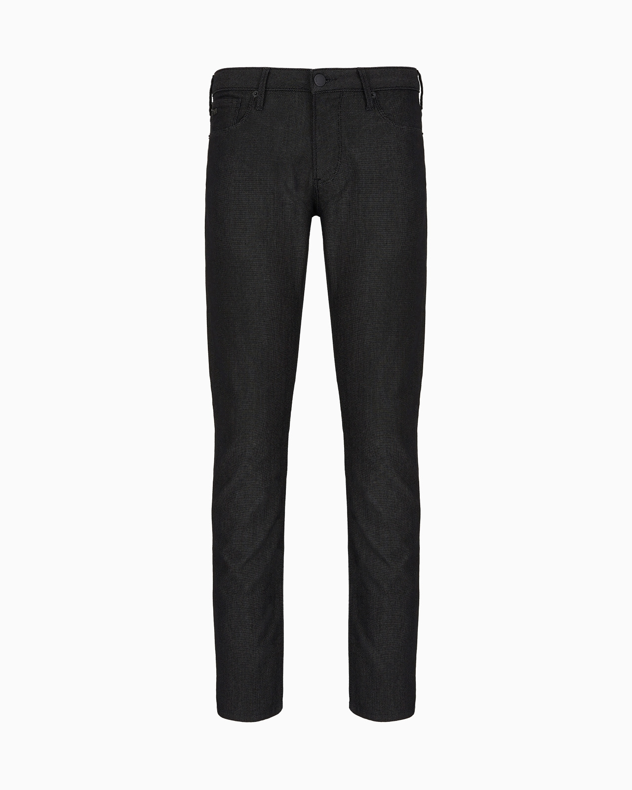 J06 Slim-fit, cotton-blend trousers with micro-armure polka dots - 1