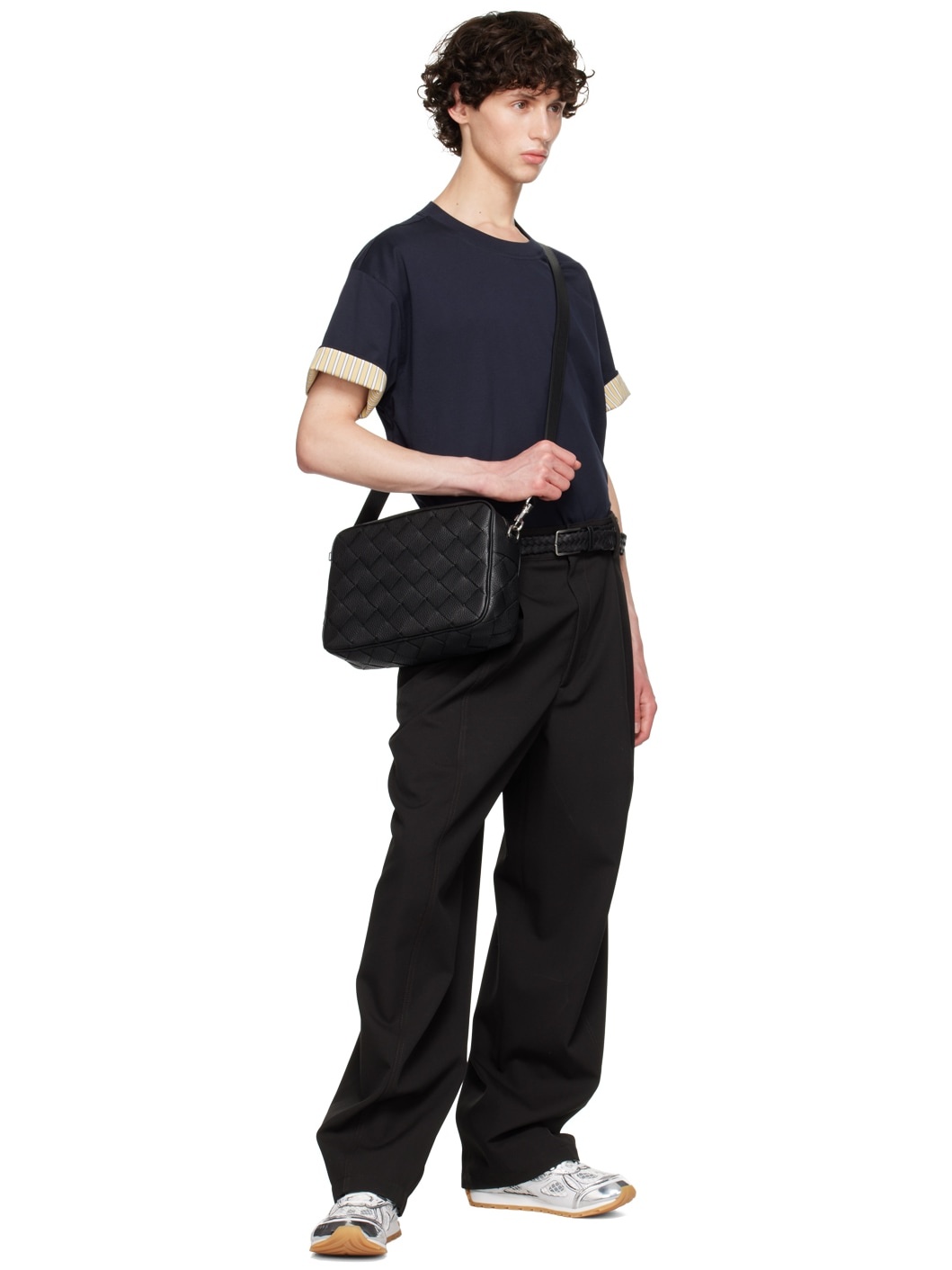 Black Medium Intrecciato Camera Bag - 4