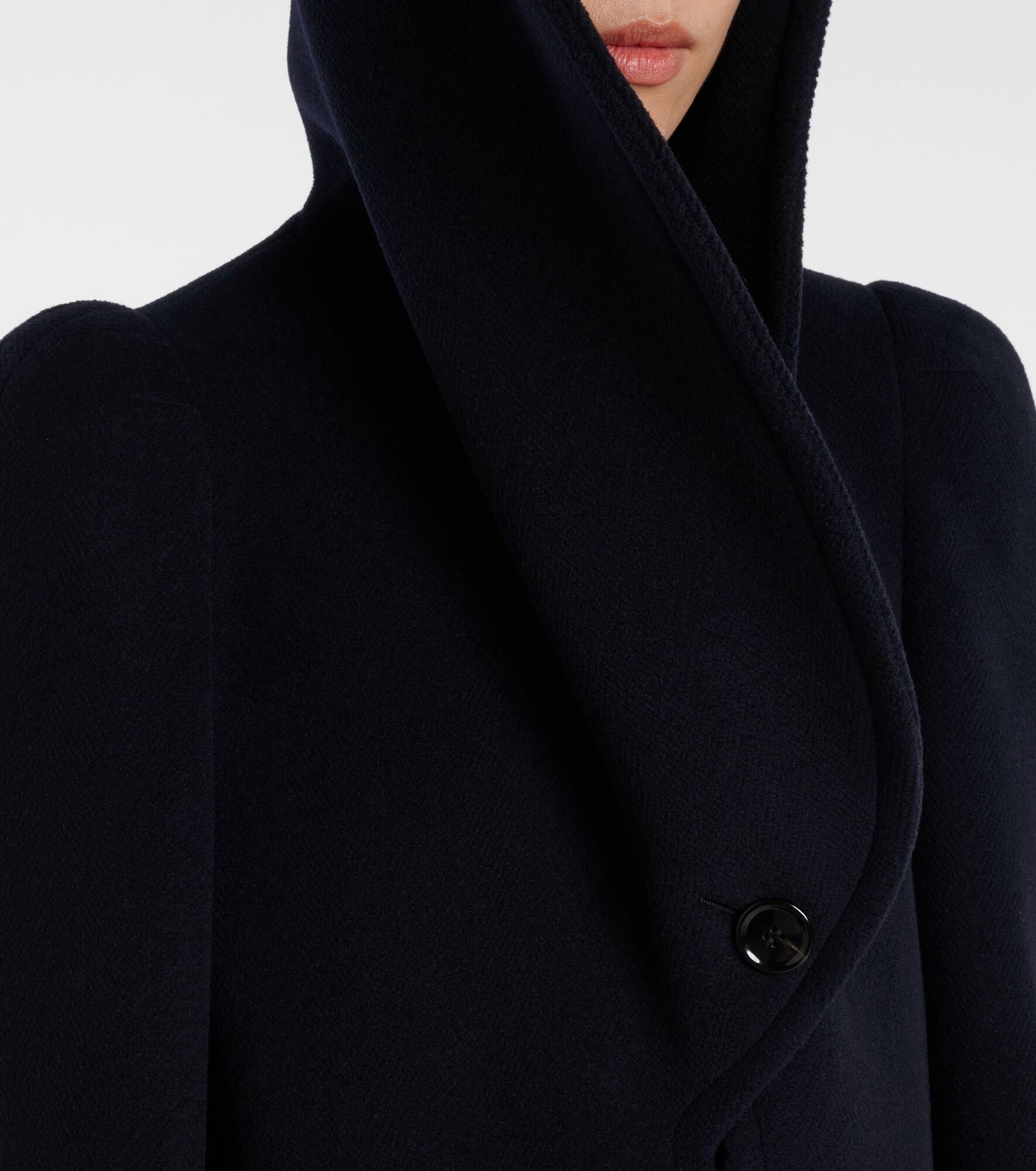 Asymmetric wool coat - 4