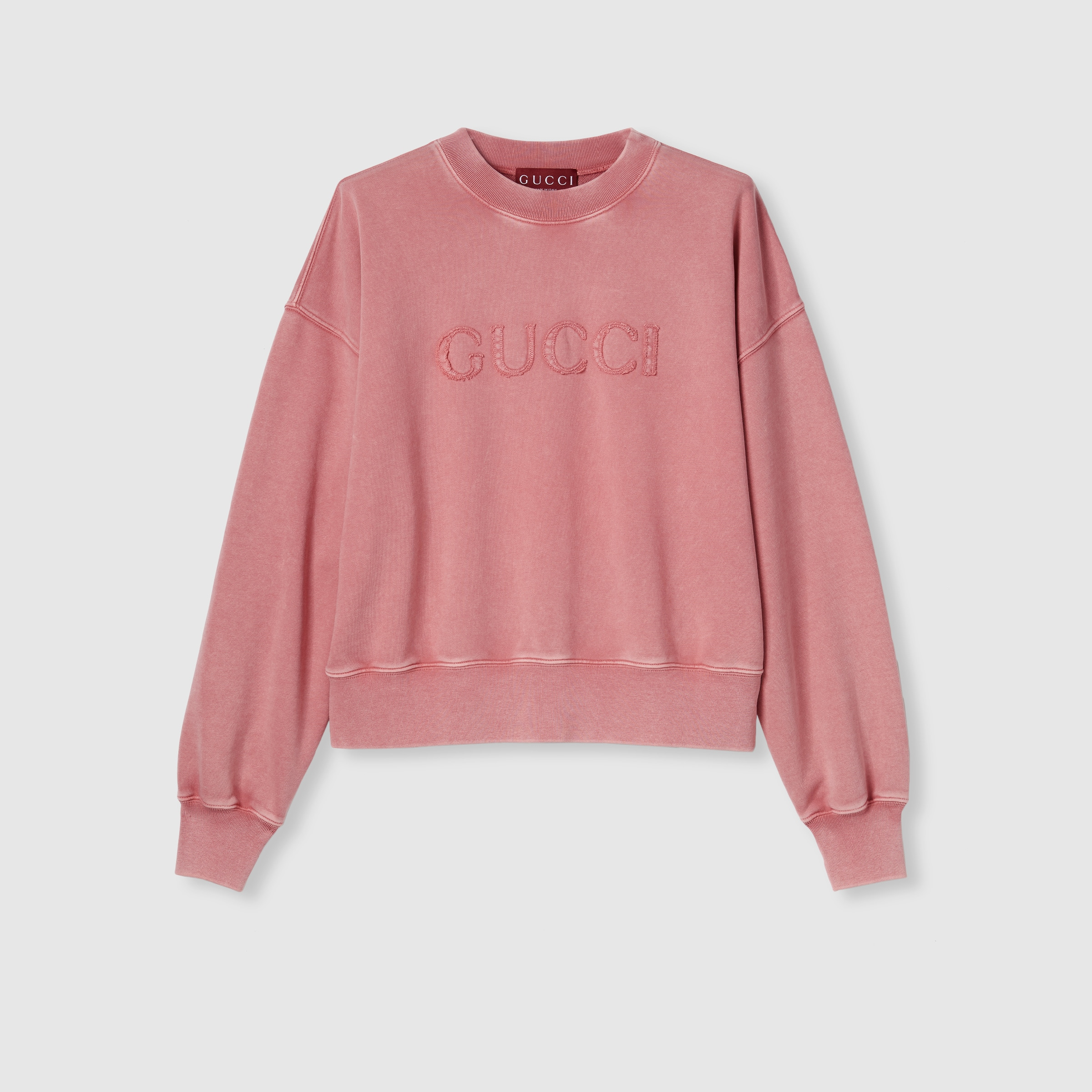Embroidered cotton jersey sweatshirt - 1