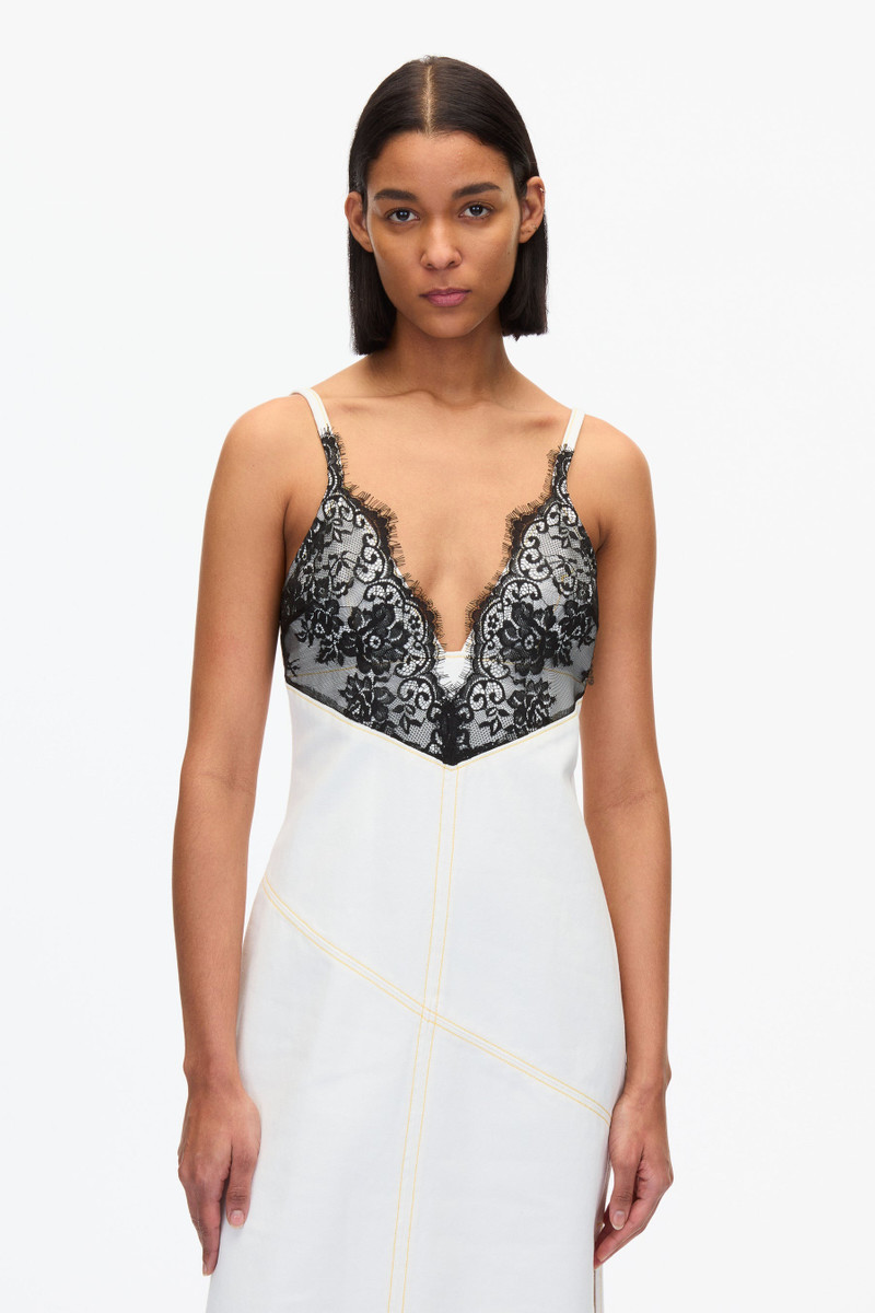 3.1 Phillip Lim Denim Slip Dress With Lace outlook