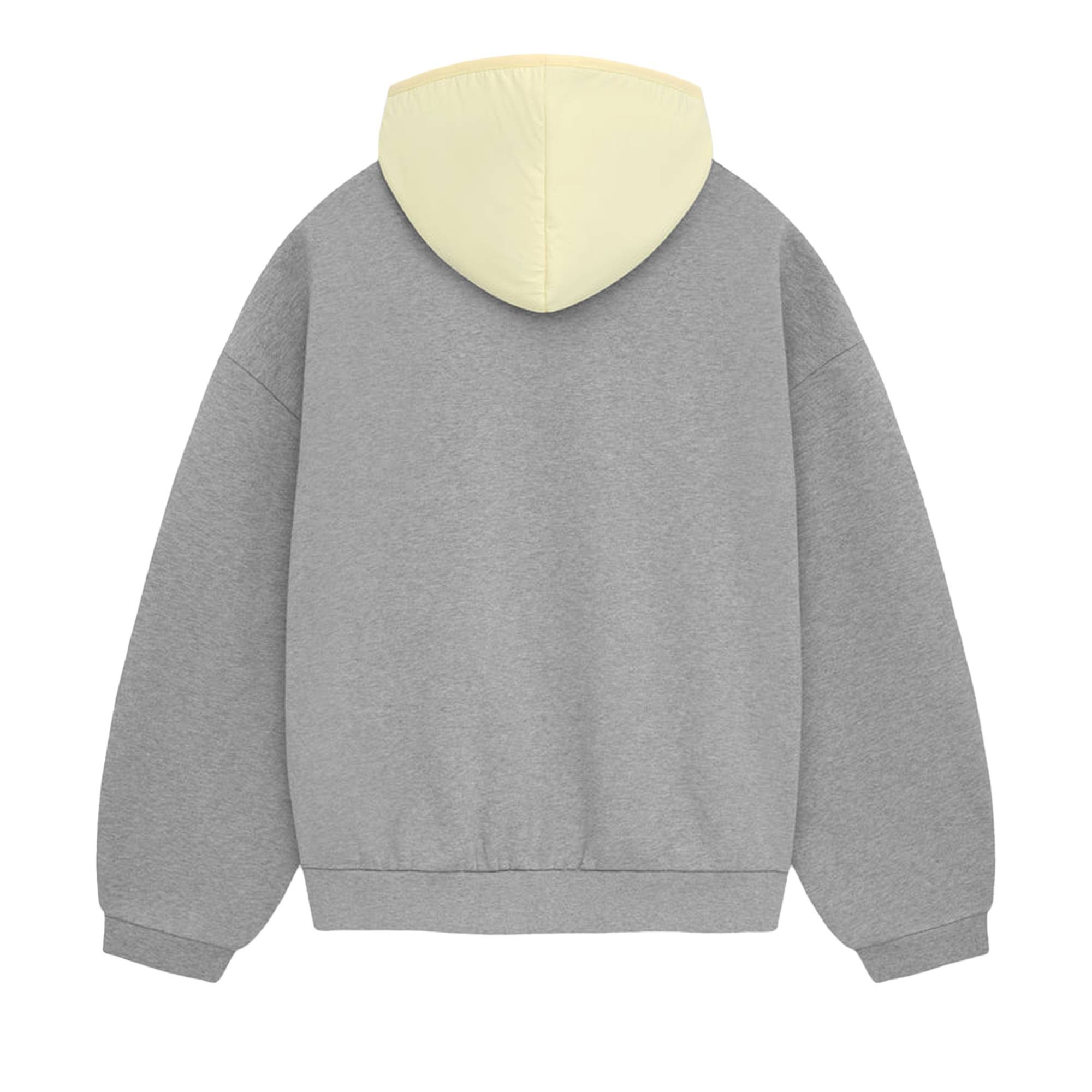 Fear of God Essentials Nylon Fleece Hoodie 'Dark Heather Oatmeal/Garden Yellow' - 2