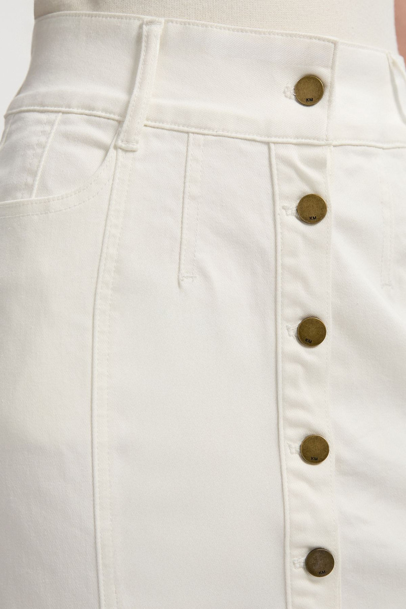 Denim Corset Waist Detail Pencil Skirt 5