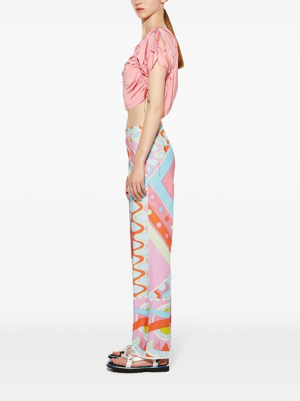 Vivara-Print cotton trousers - 3