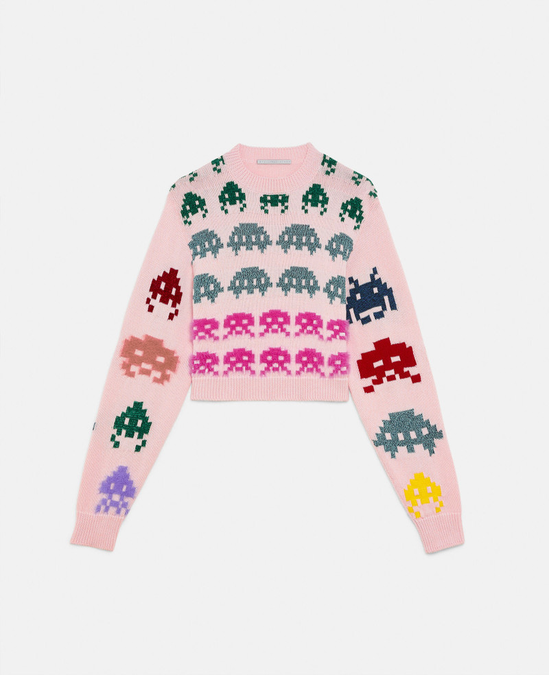 Gamer Cropped Knit Sweater 1