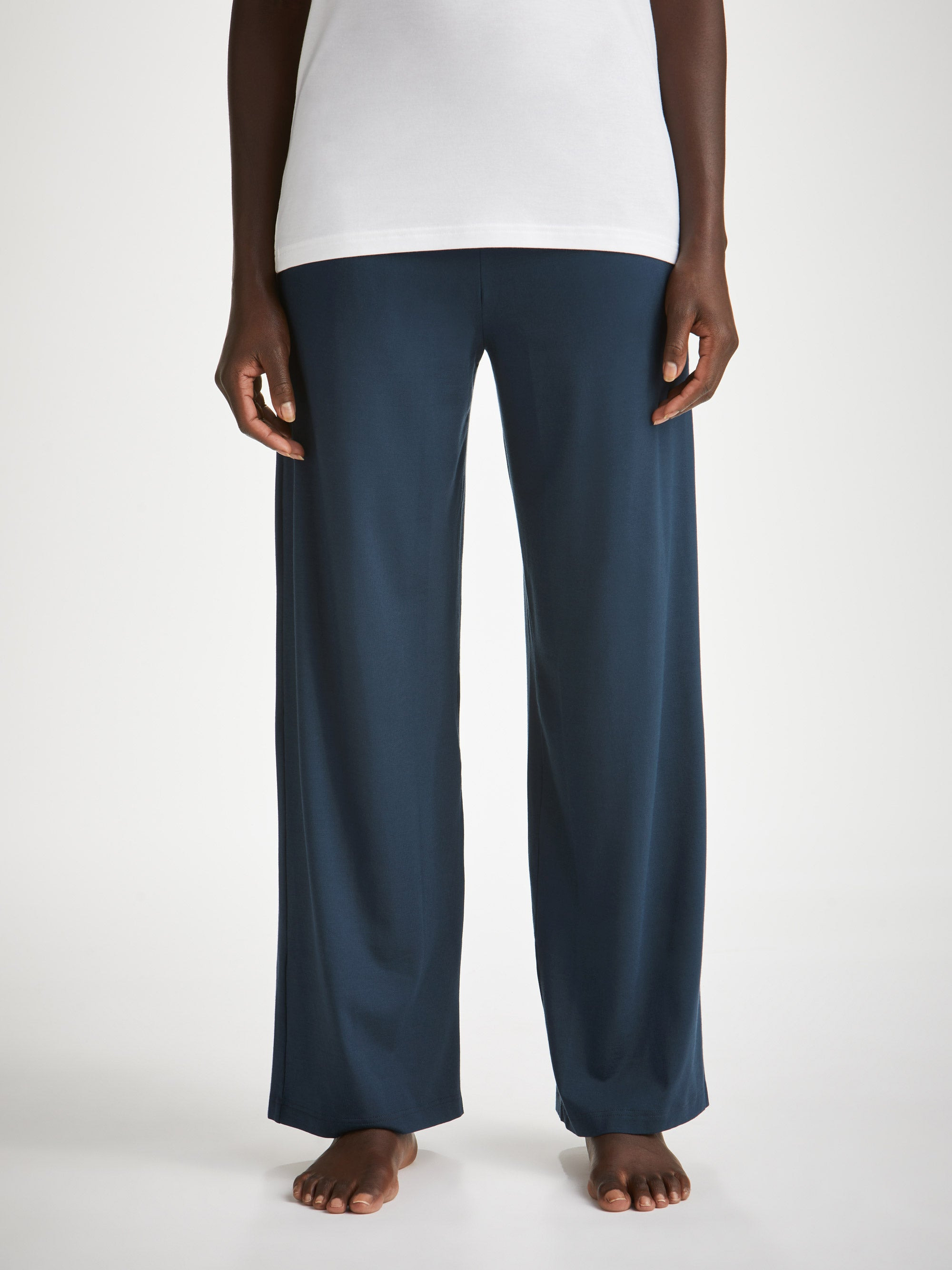 Women's Lounge Trousers Basel Micro Modal Stretch Navy - 2