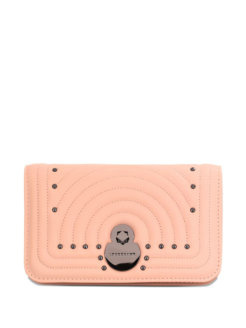 quilted stud-embellished wallet on chain - 1