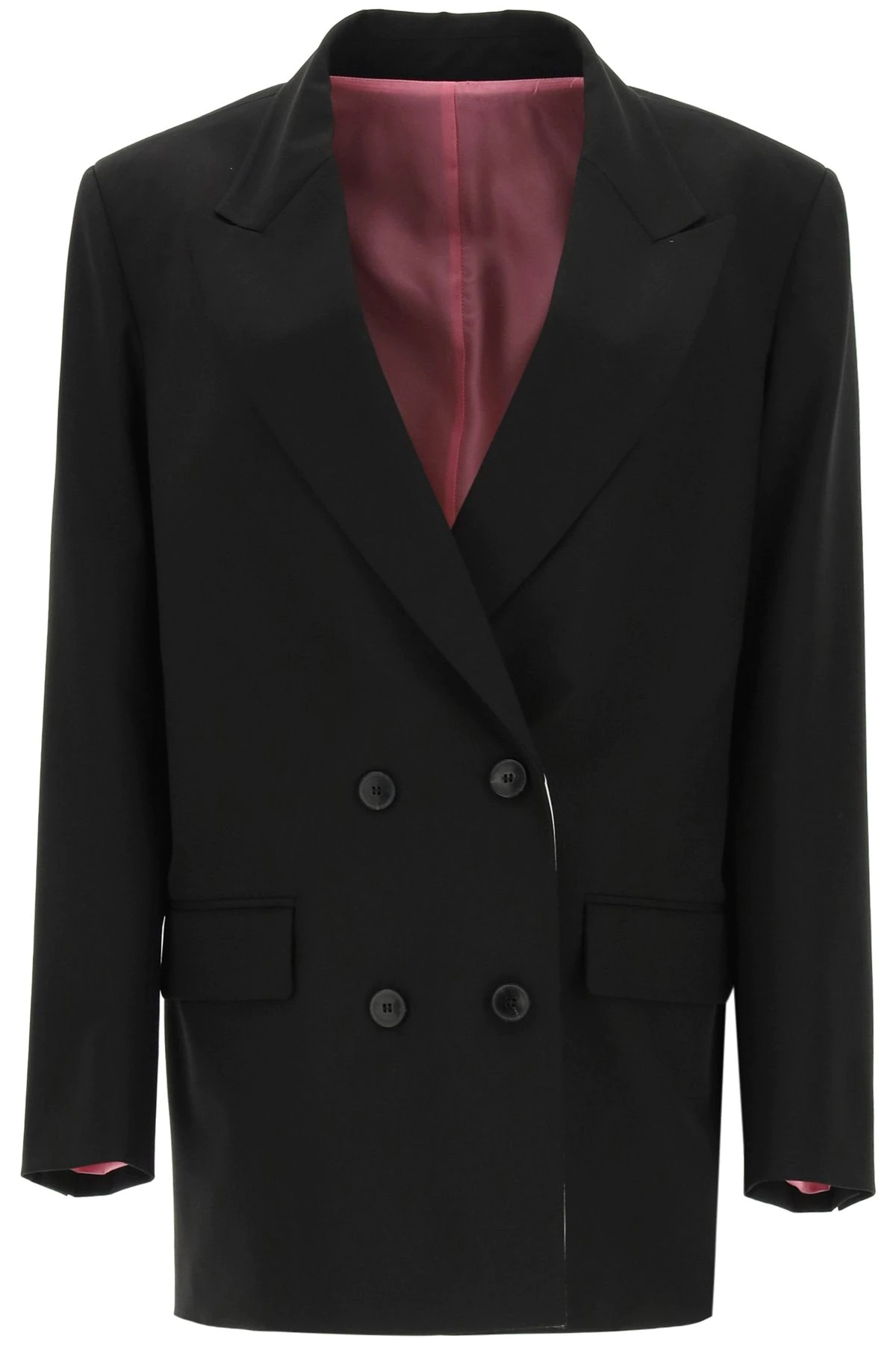 DOUBLE-BREASTED WOOL BLAZER - 1