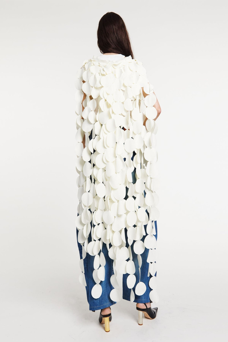 MULTI CIRCLE LAYERED CAPE TOP IVORY 7