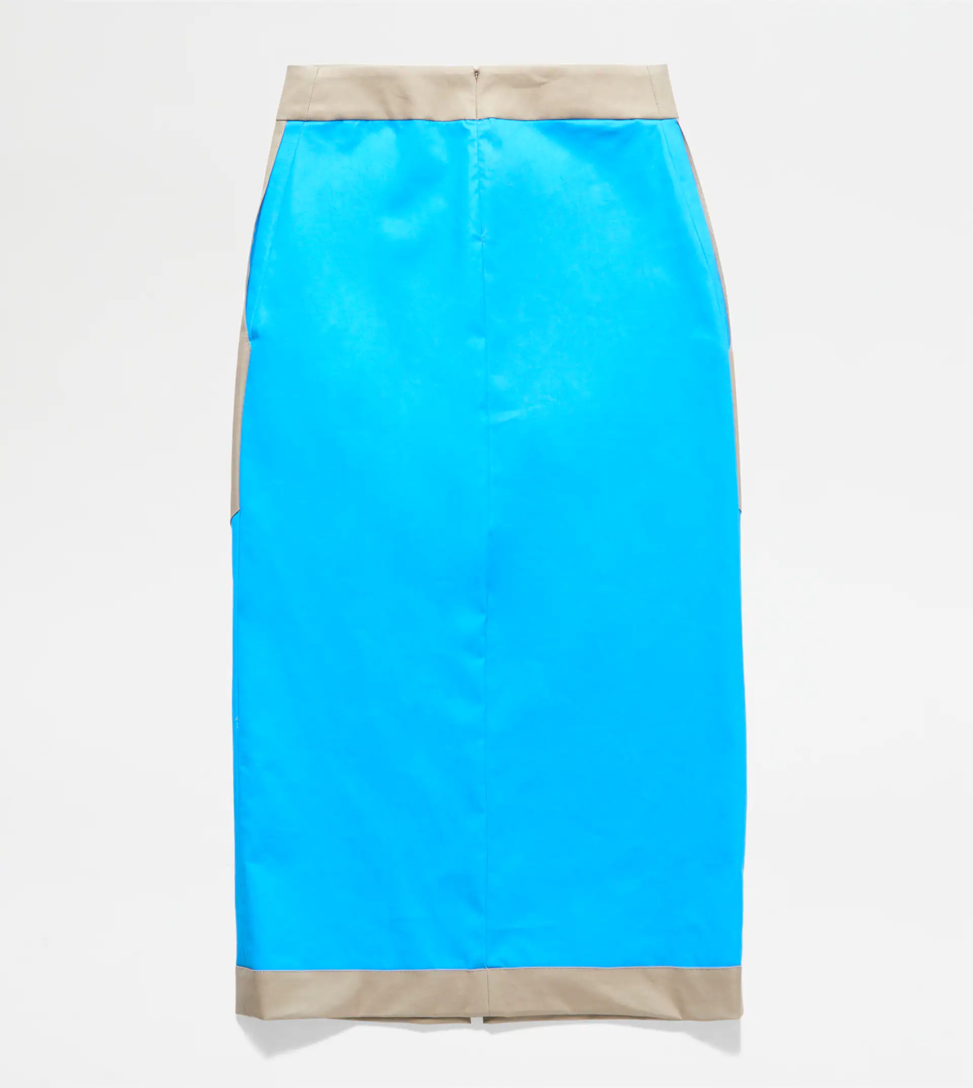 TWO-TONE MIDI-SKIRT - GREY, LIGHT BLUE - 7