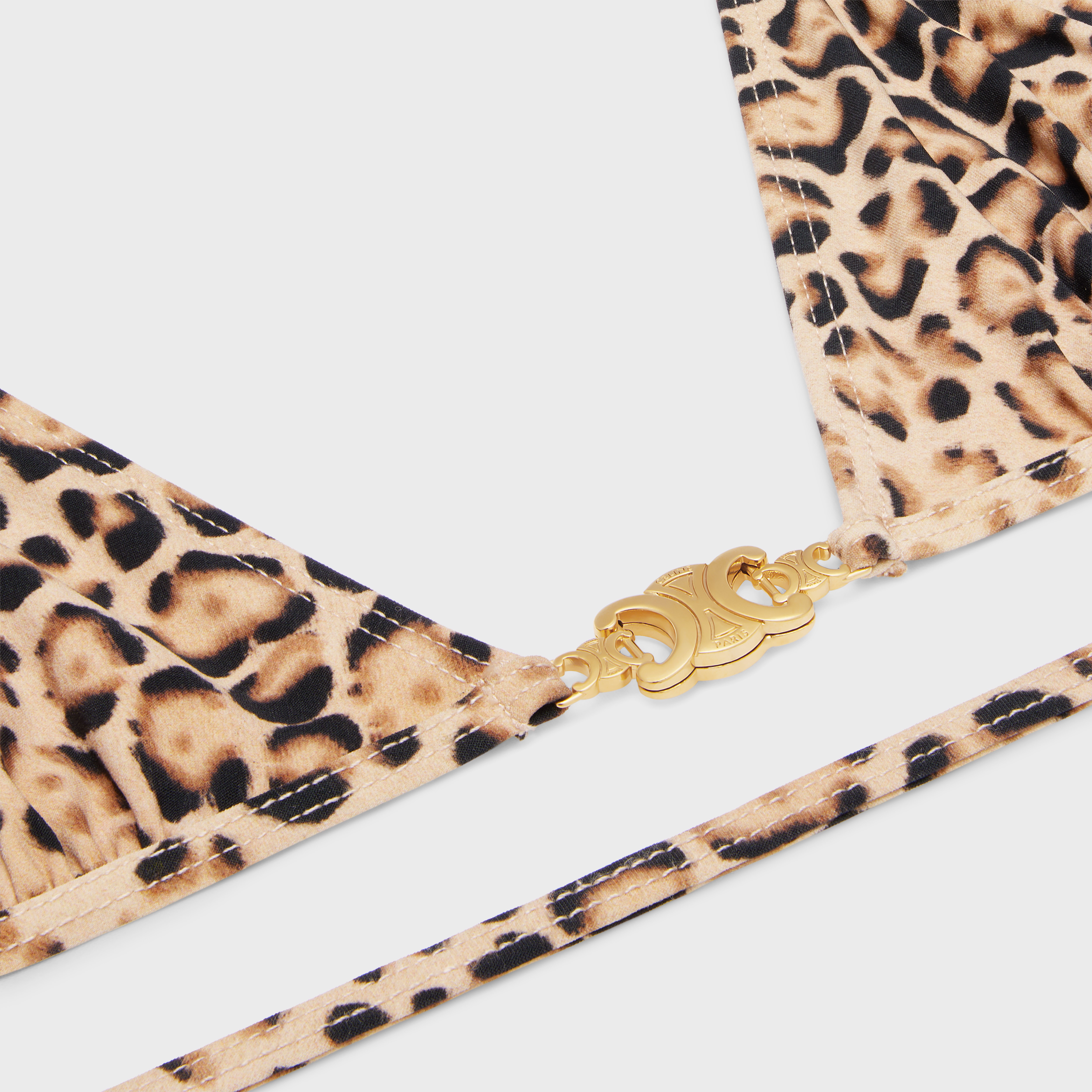 CELINE triomphe triangle top in matte jersey | REVERSIBLE