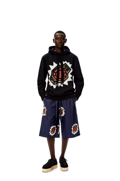 Loewe Drawstring ring print shorts in cotton outlook