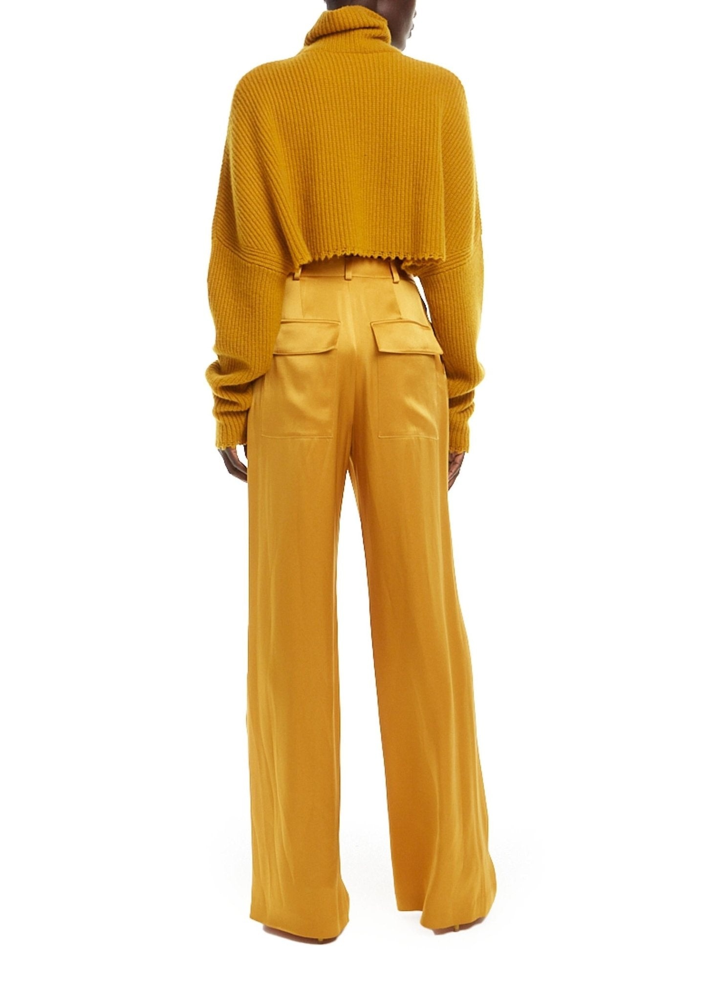 Airy Cashmere Cropped Turtleneck - 3