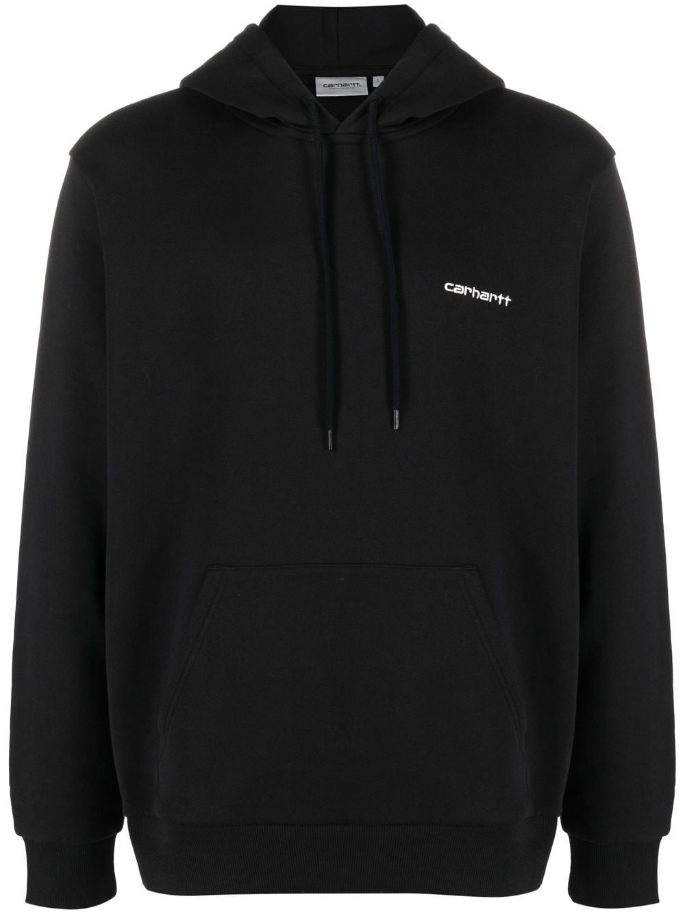 Script embroidered pullover hoodie - 1