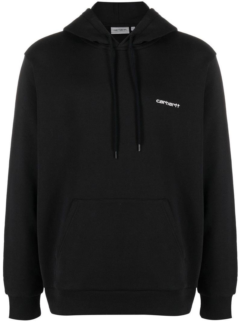 Script embroidered pullover hoodie 1