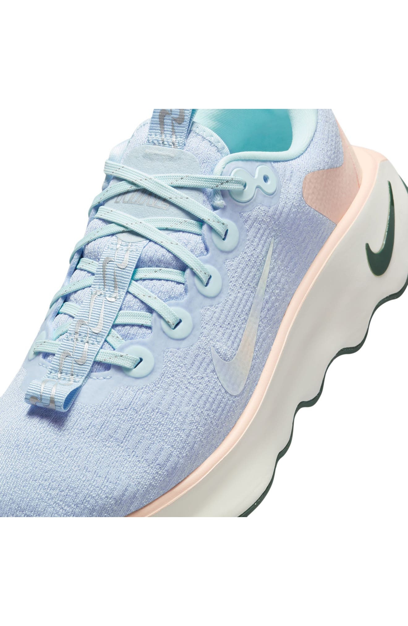 Nike Motiva Road Runner Walking Shoe in Glacier Blue/Coral at Nordstrom - 9