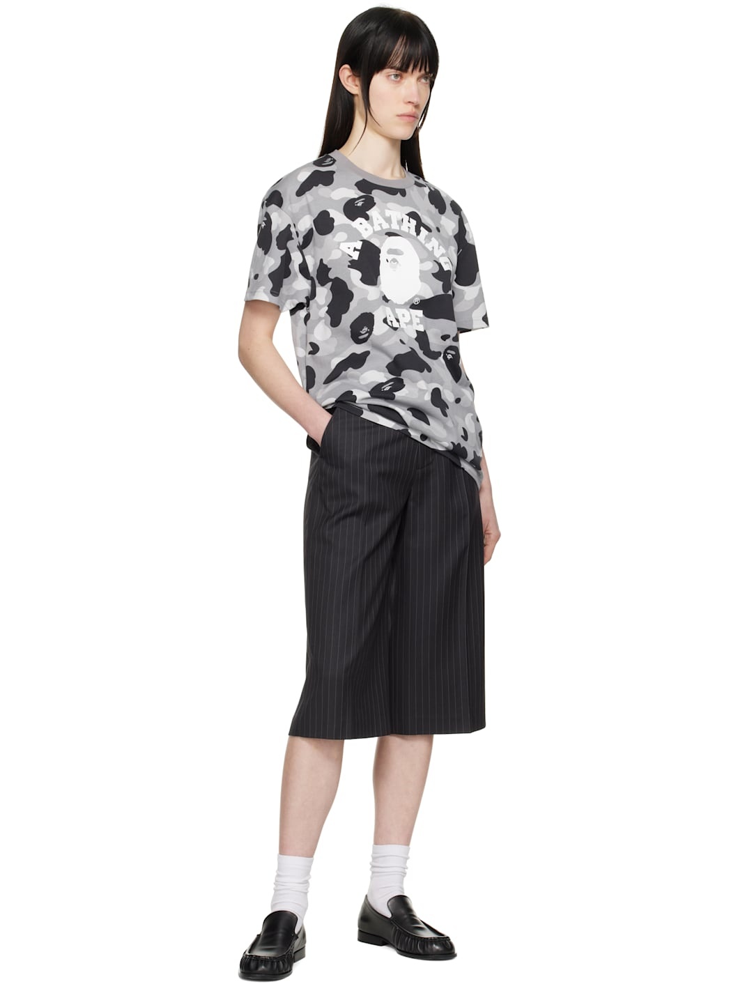 Gray 1st Camo College Oversized T-shirt - 4