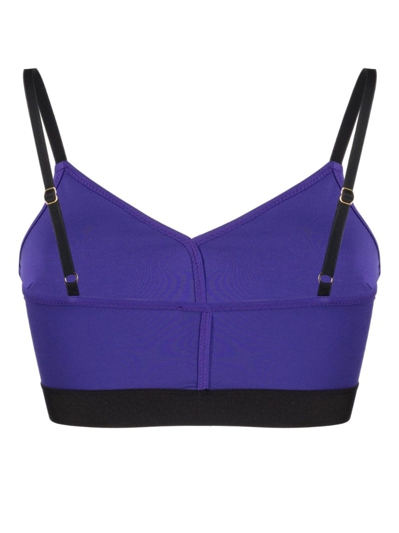 logo-trim stretch bralette - 2