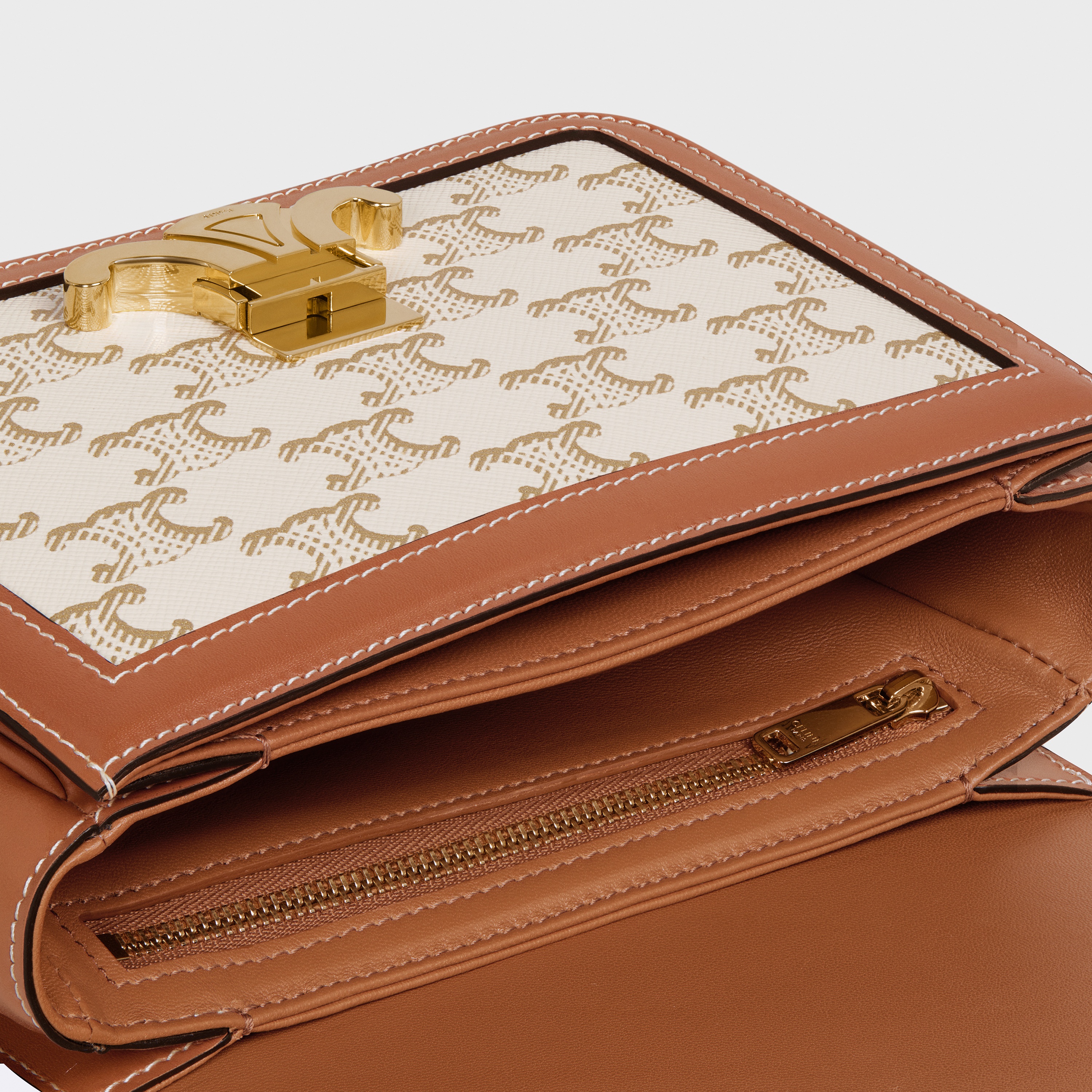 Teen Triomphe Bag in Triomphe Canvas and Calfskin - 4