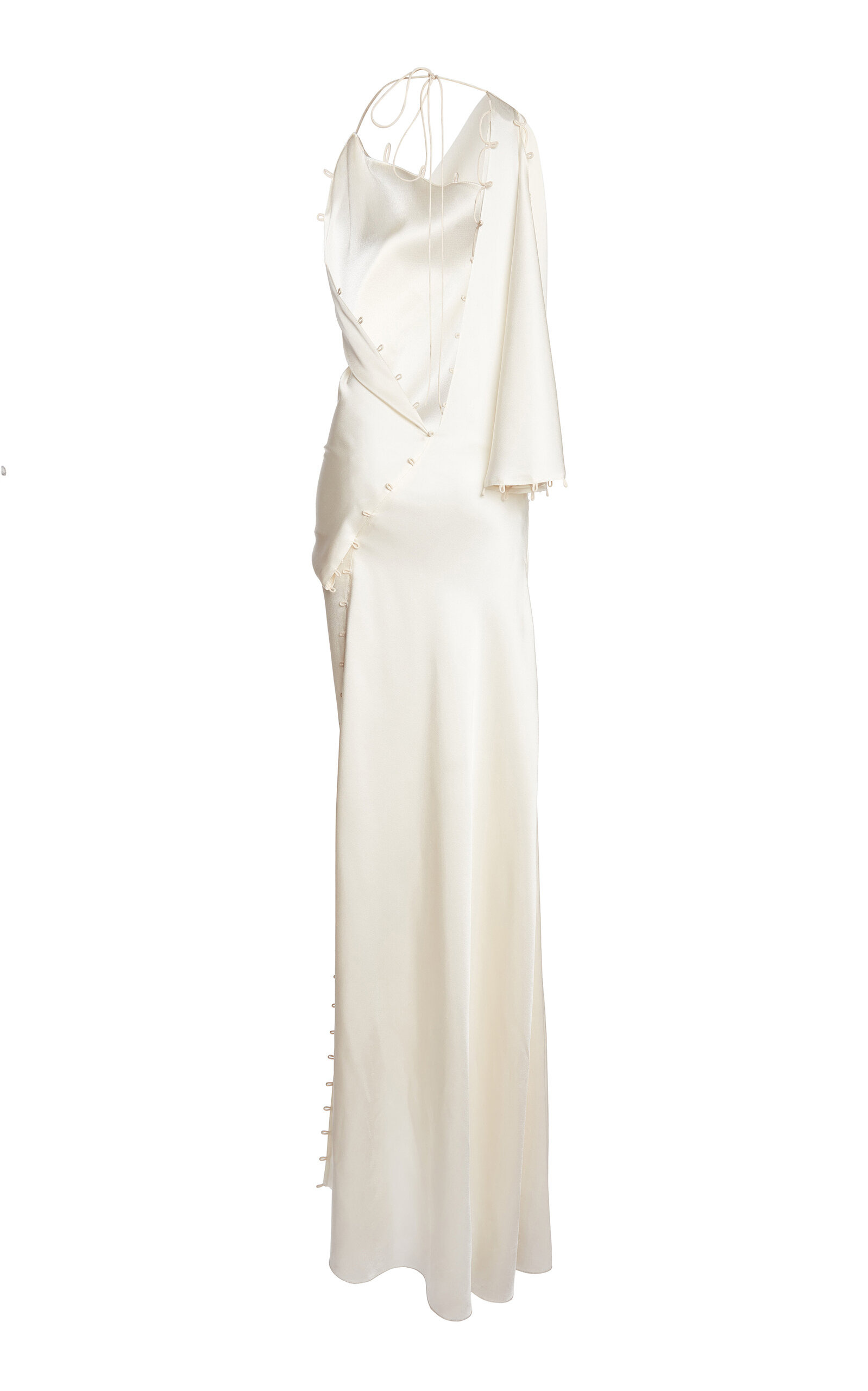 Rouleaux Detail Sleeveless Gown ivory - 6