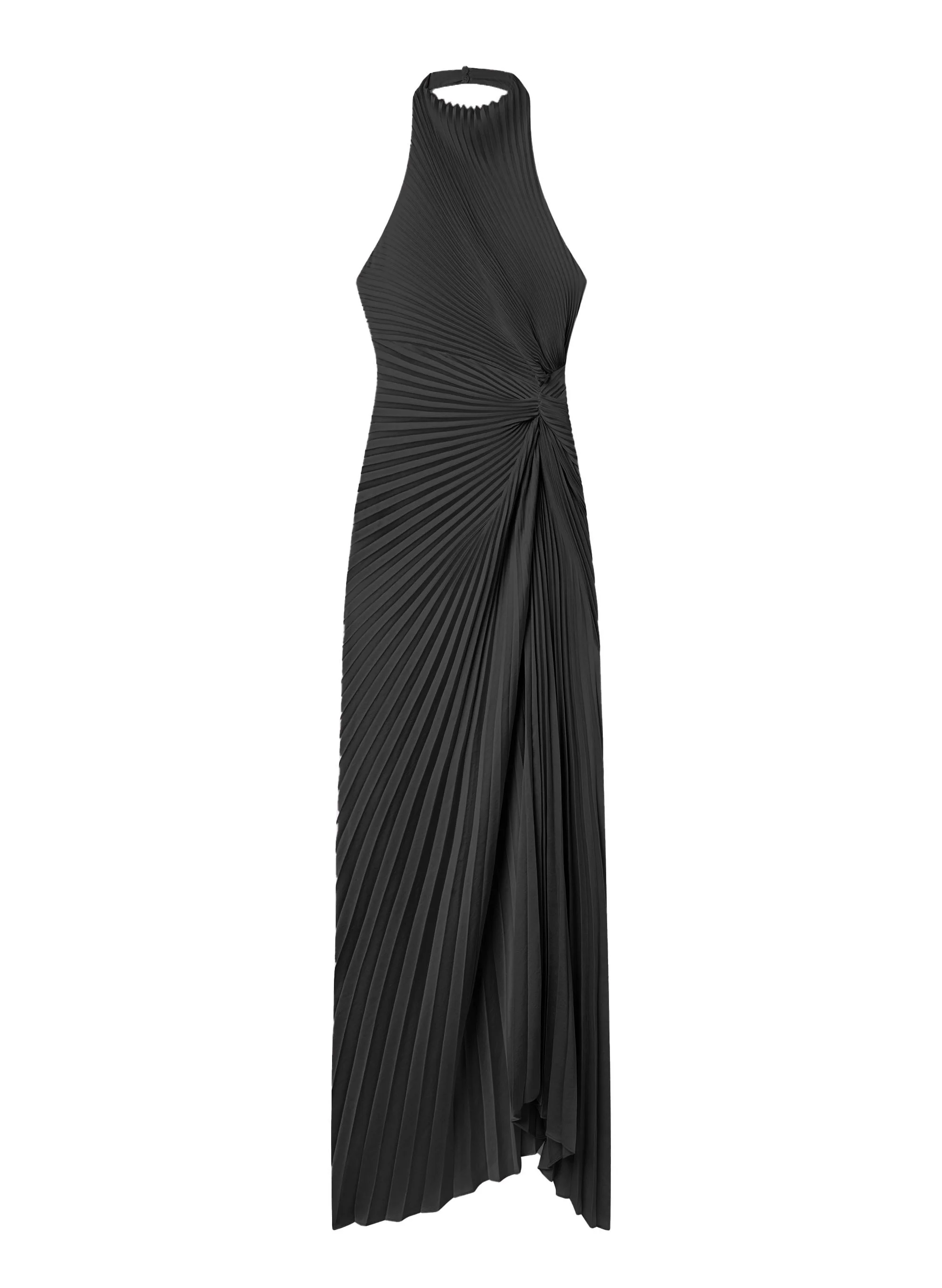 Romy Pleated Satin Gown - 1