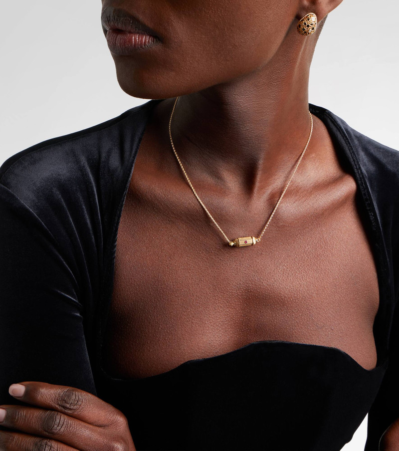 MARIE LICHTENBERG Coco Micro 18kt gold necklace with rubies outlook