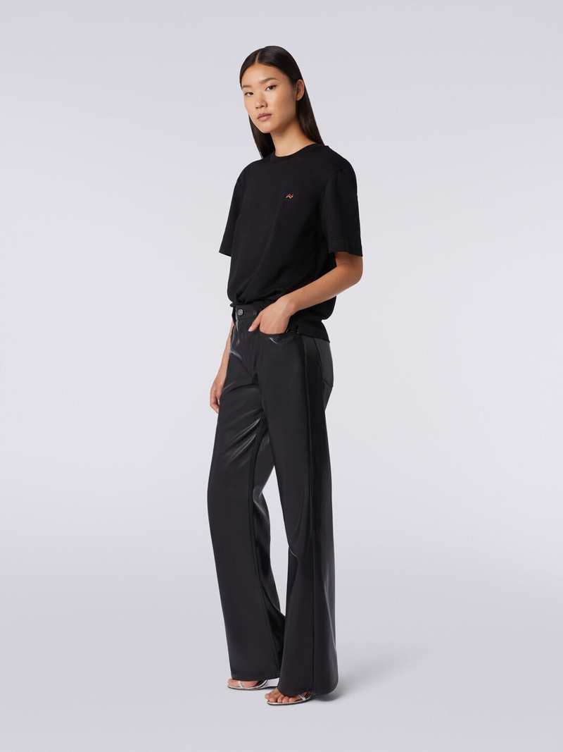 Eco-leather five-pocket trousers 3