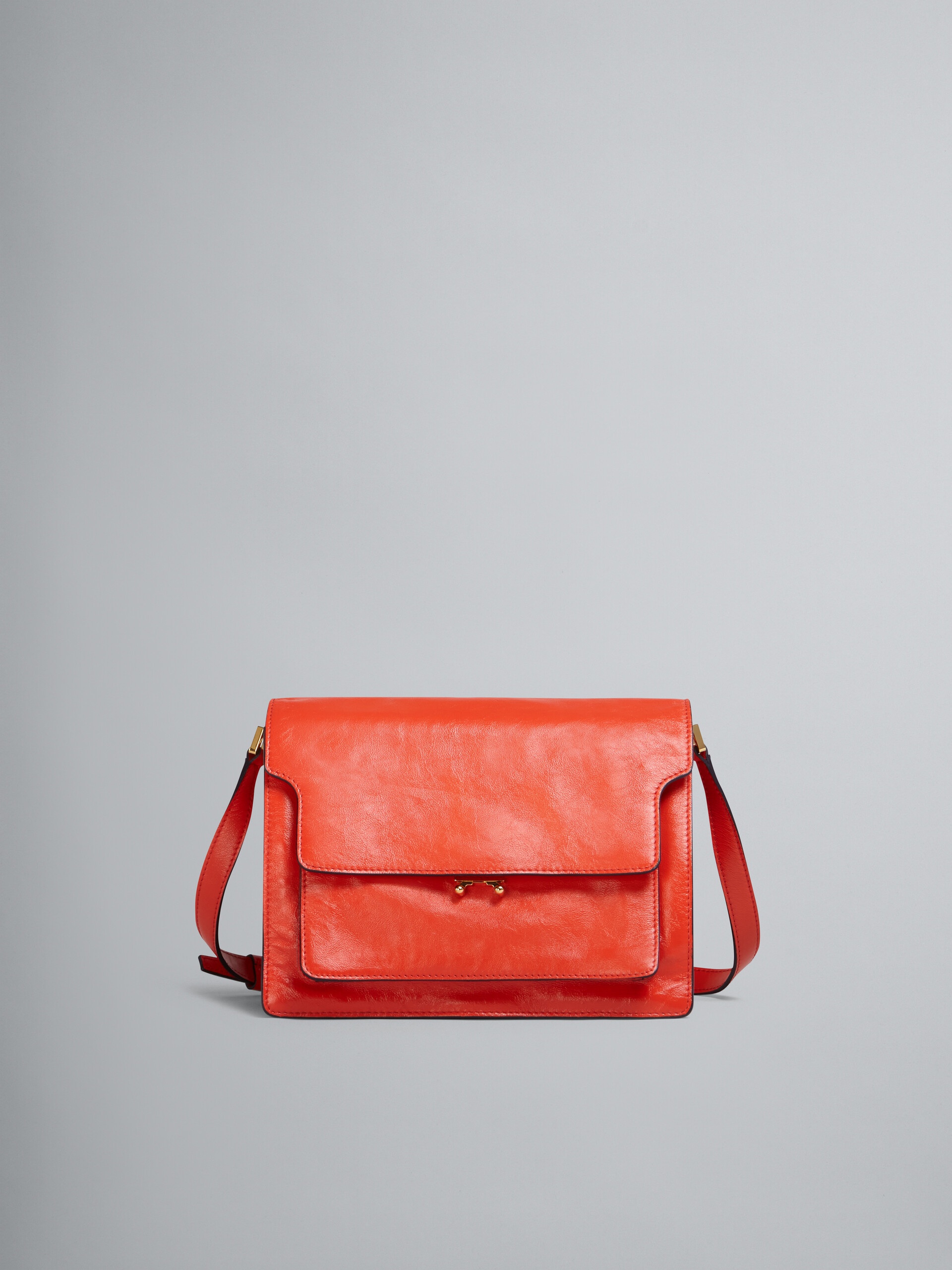 TRUNK SOFT LARGE BAG IN ORANGE LEATHER - 1