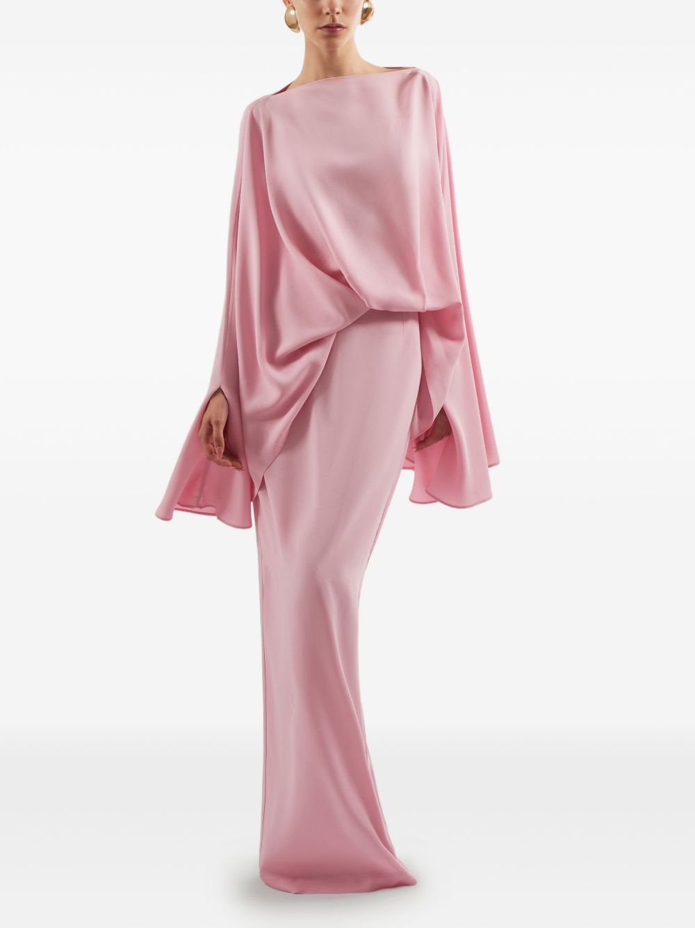 Eolia cape-sleeve maxi dress - 2