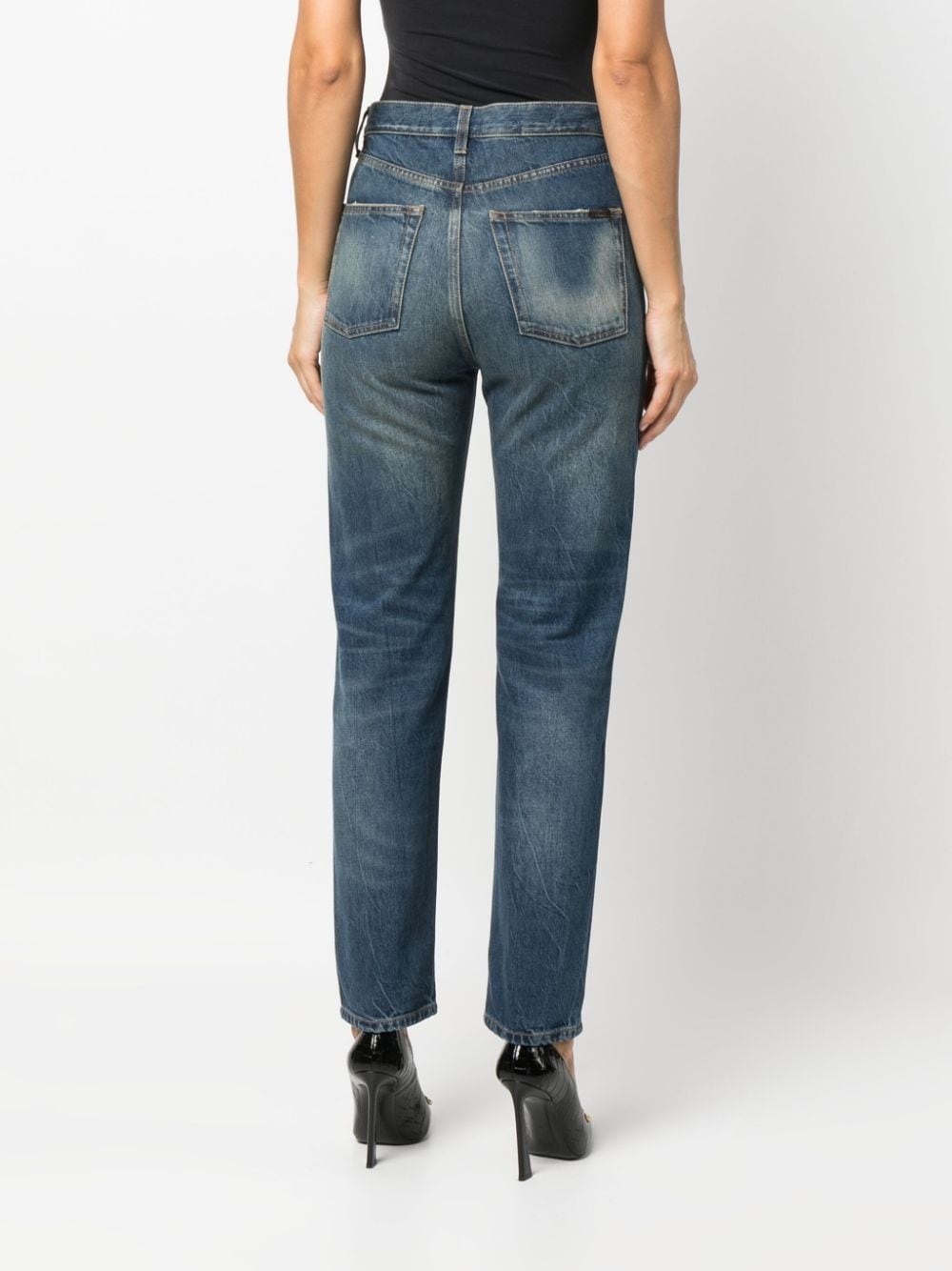 mid-rise straight-leg jeans - 8