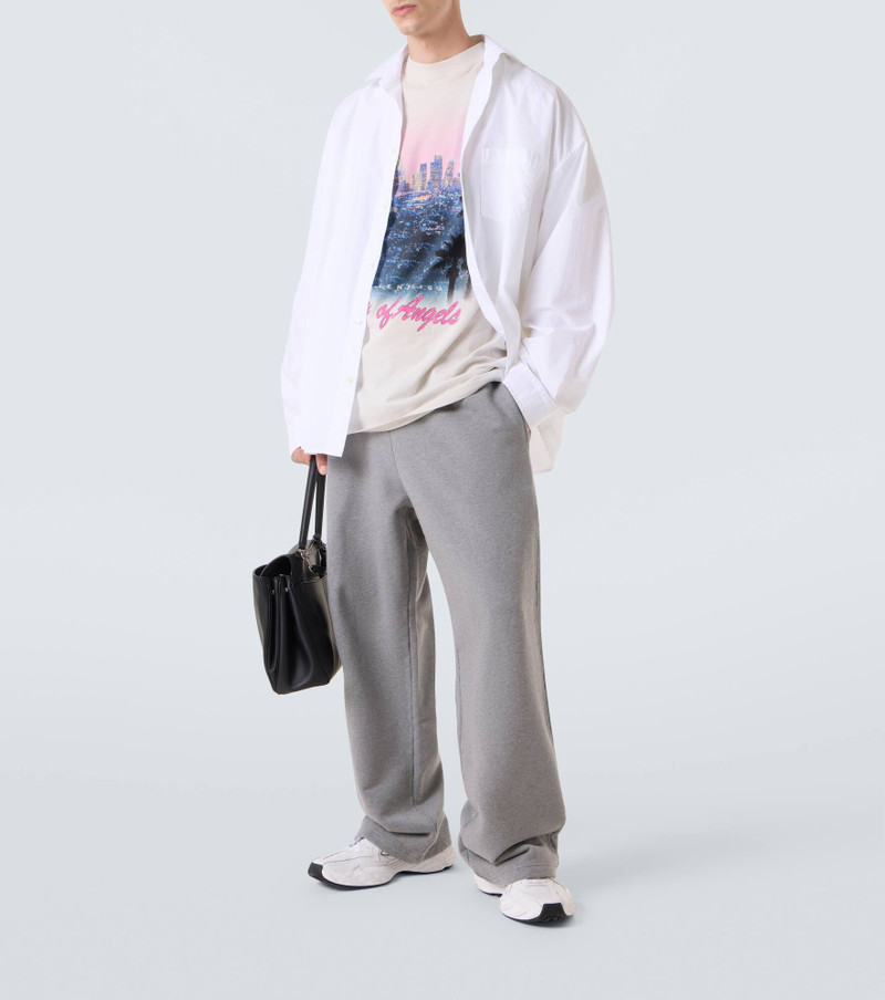 BALENCIAGA Cotton jersey wide-leg sweatpants outlook