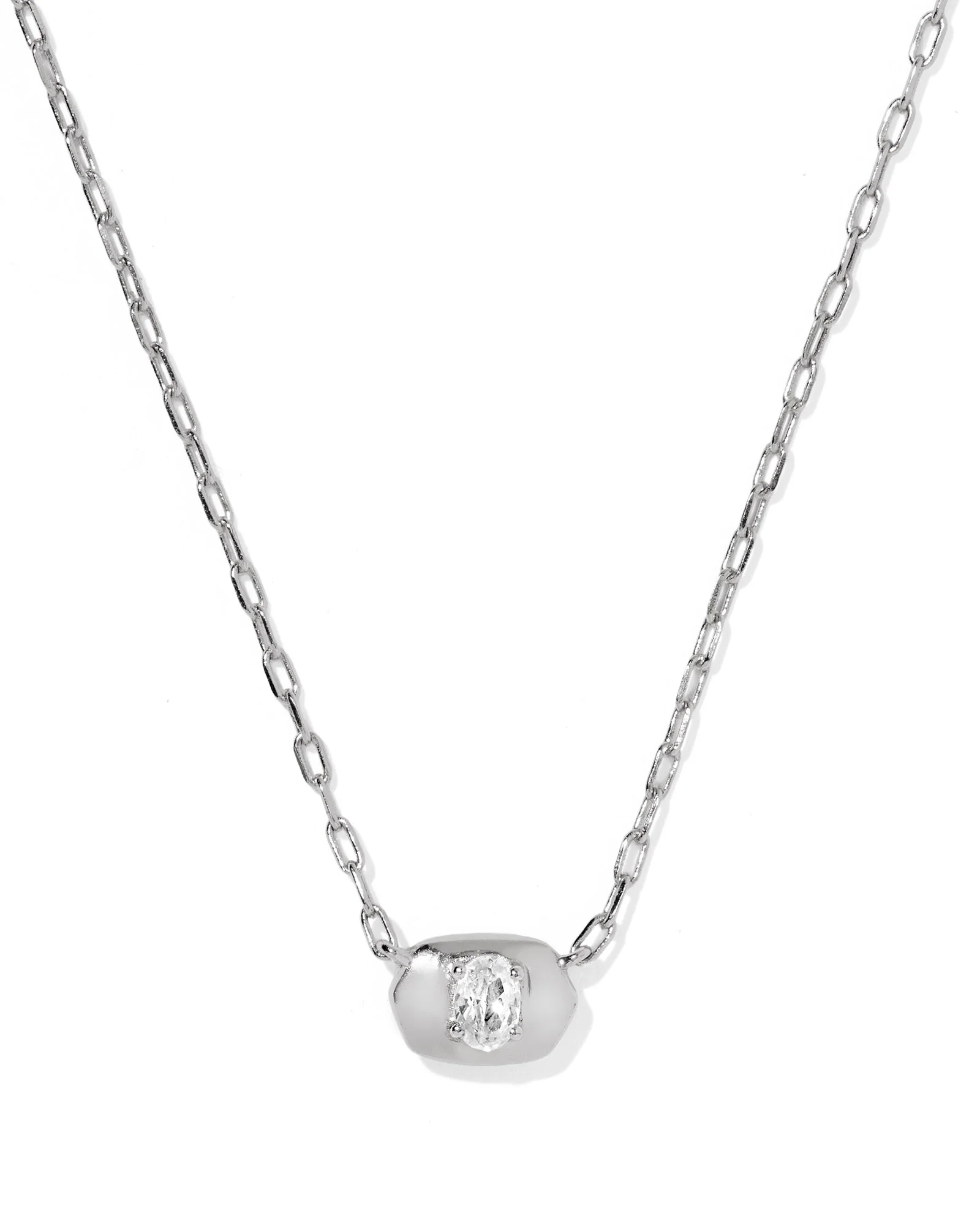 Bria Silver Short Pendant Necklace - 1