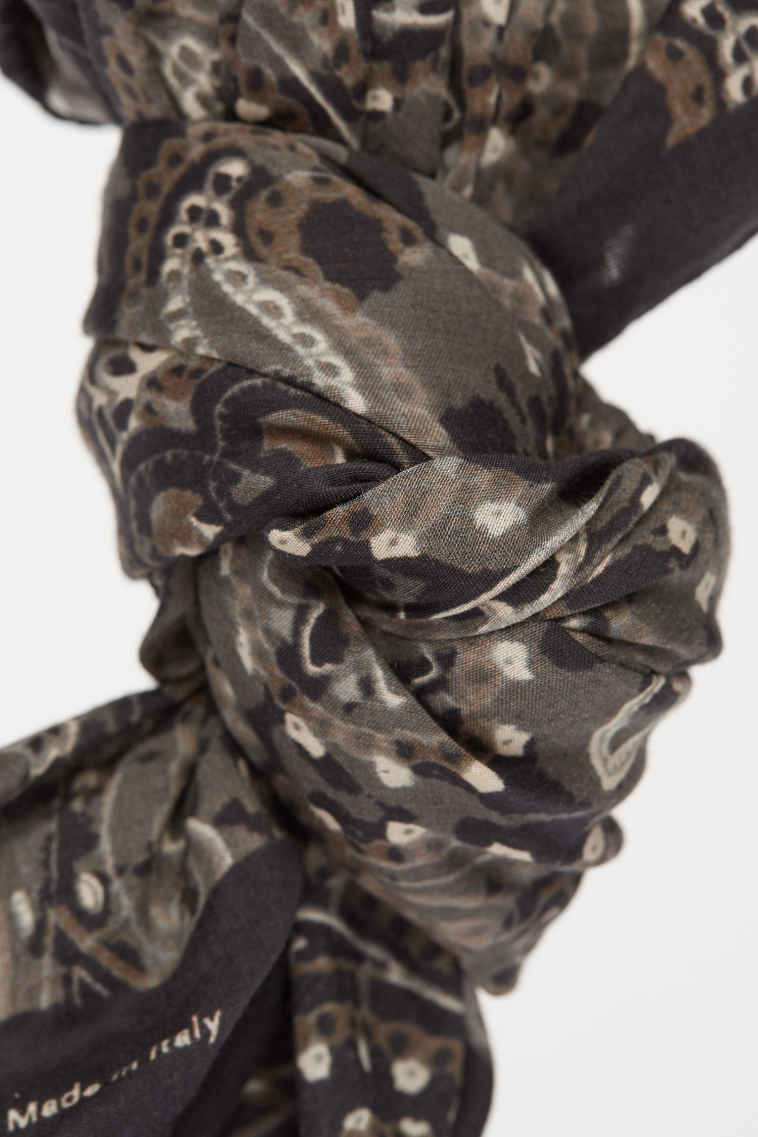 Crinkled cotton-blend bandana black - 5