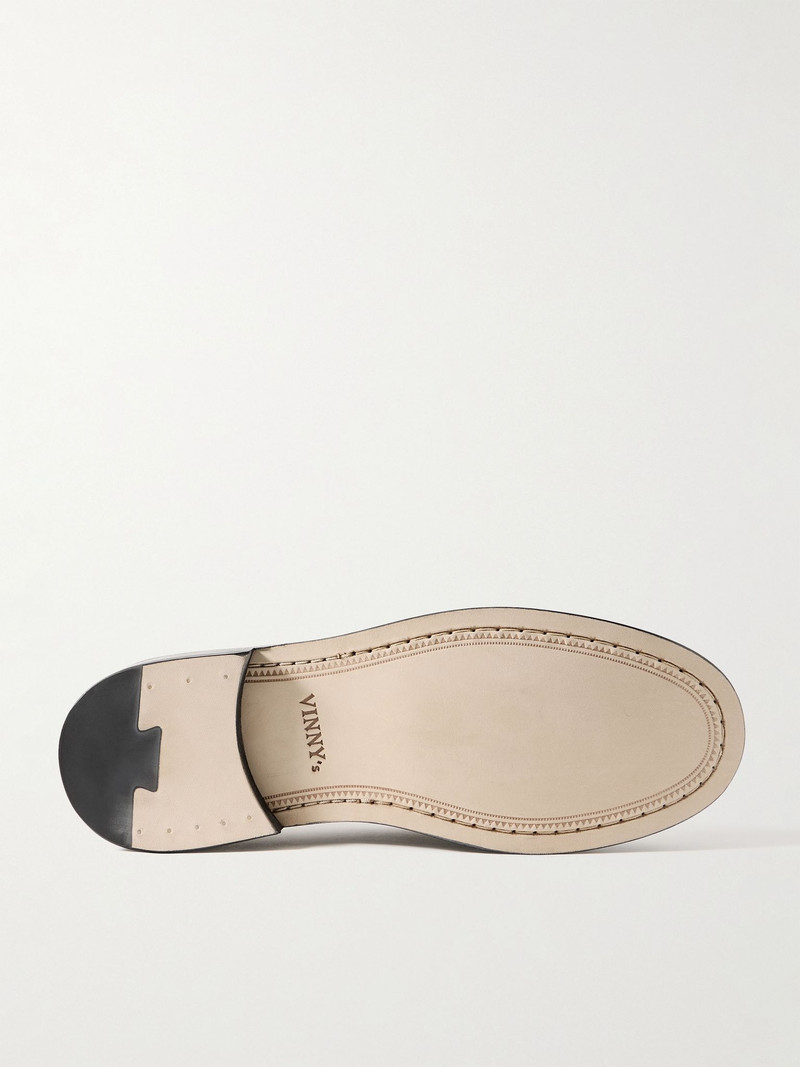 VINNY’s Yardee Suede Penny Loafers Stone outlook