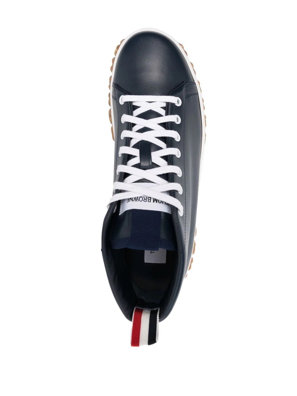 mid-top leather court sneakers - 4