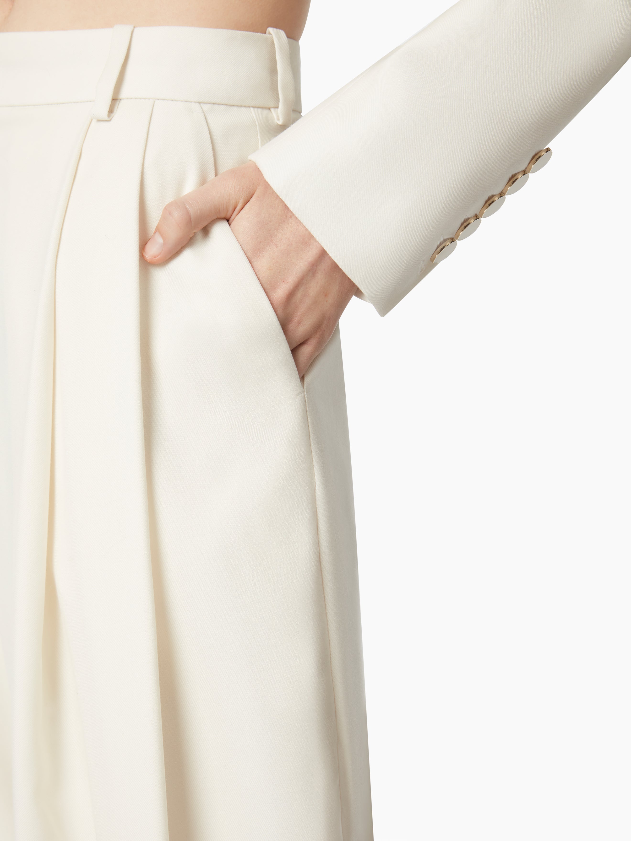 PLEATED WIDE-LEG PANTS - 3