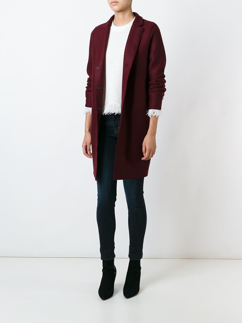 Harris Wharf London snap button coat outlook