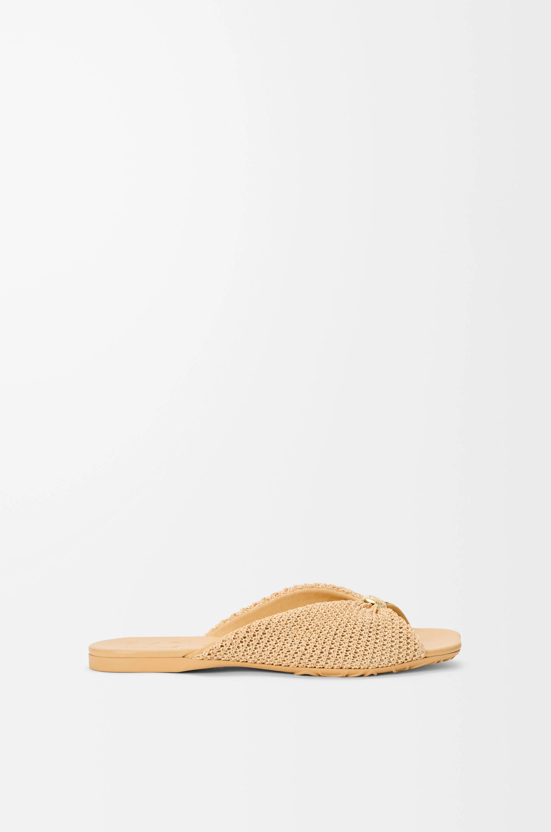 Pebble Soft slide in raffia-effect fabric - 1