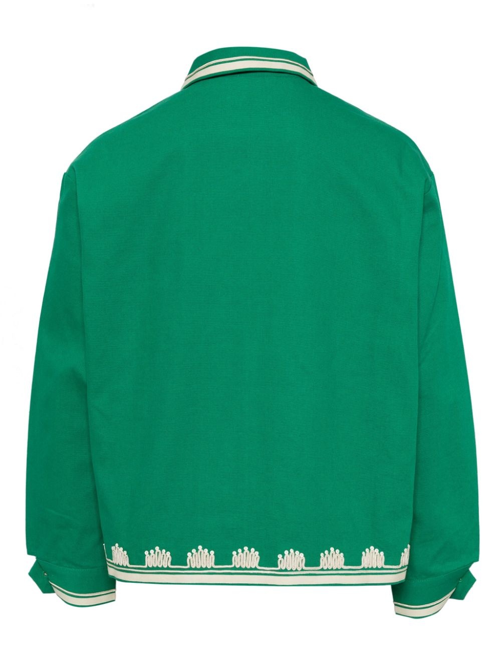 Ripple-appliquÃ© zip-up shirt jacket - 2