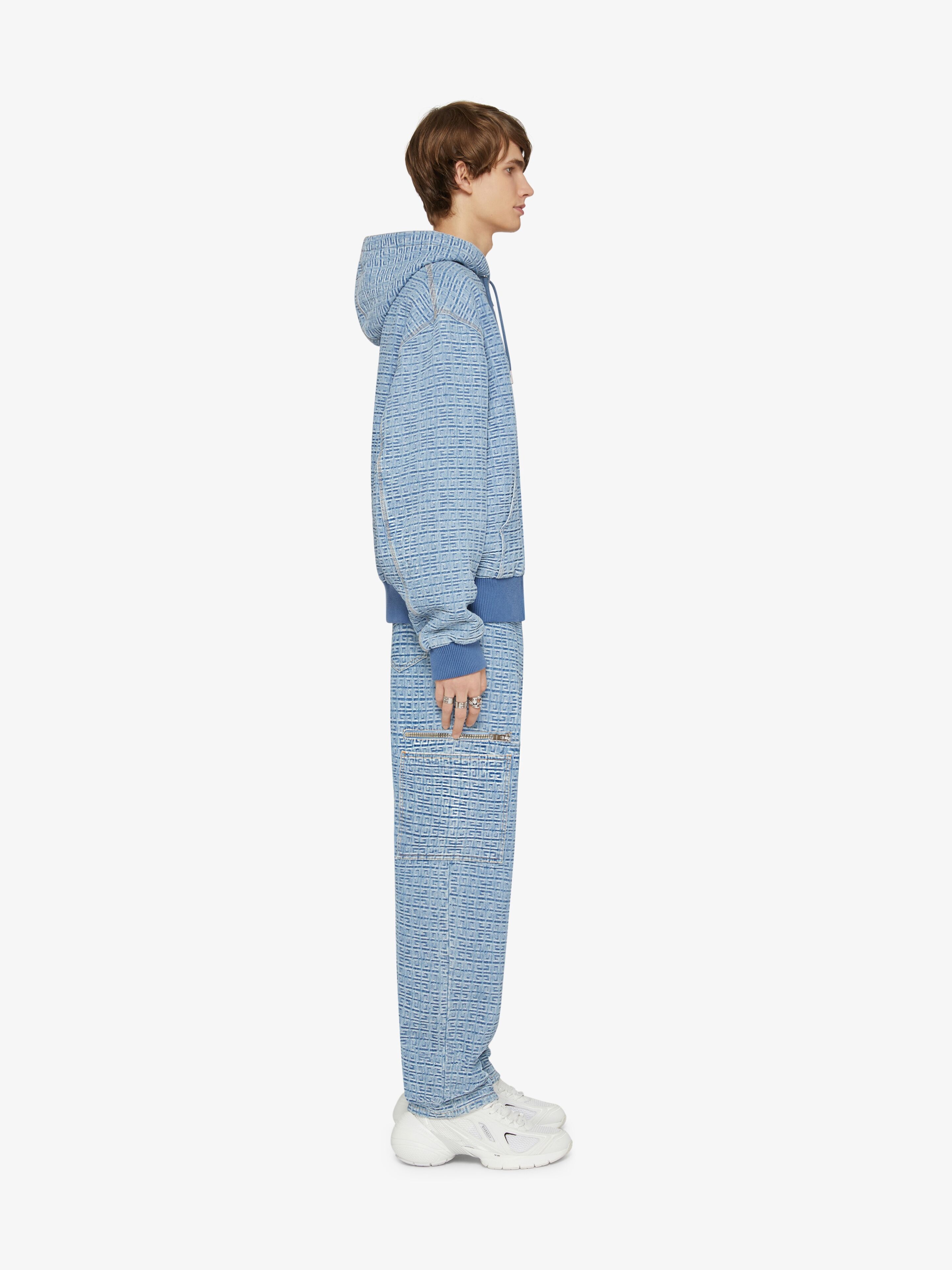 HOODIE IN 4G DENIM - 3